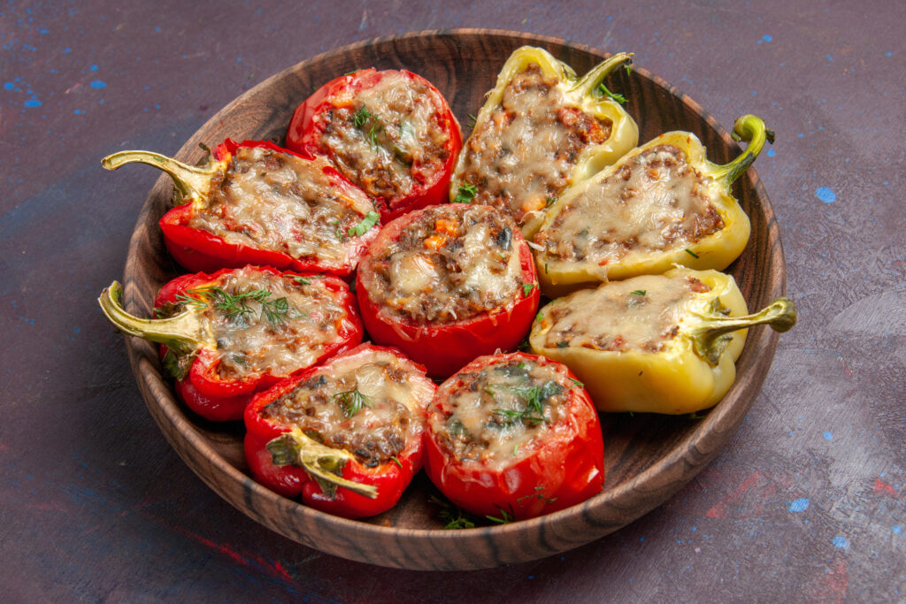 Gevulde Paprika's met Gehakt